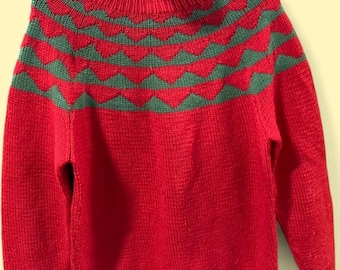 vintage Handmade Turtleneck with sweet wear size L  Xmas Sweater