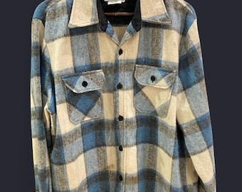 Mcgregor Men's Heavy blue and Black Plaid Jacket XL