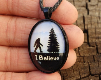 I Believe in Bigfoot Necklace | Handcrafted Sasquatch Jewelry