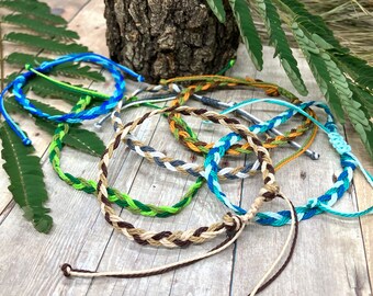 Set of 2 Handwoven Stackable Braided Bracelets