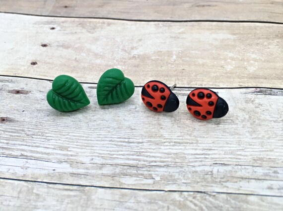 30 Ladybug on Four Leaf Clover Personalized Return Address Labels