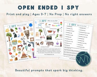 Interactive I Spy Printable for Kids | Fun & Educational Digital Download | Open-Ended Scavenger Hunt