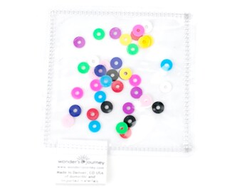 Waldorf sensory toys for baby, Montessori materials, Toddler toy, baby shower gift, clear sensory bag, Autism fidget toy or calm down toy