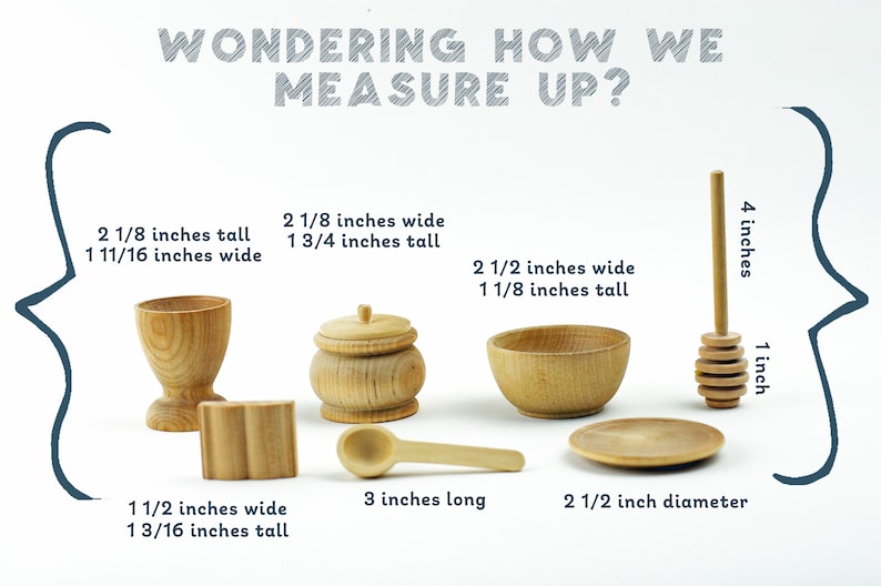 Fairytale Wooden Sensory Bin Tool Set, Perfect for Waldorf or