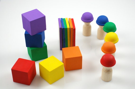 wooden toy wooden building blocks