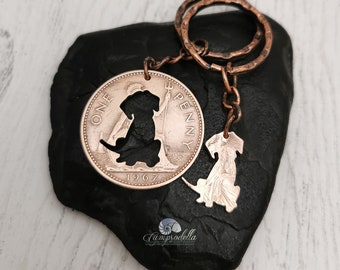 Puppy Keyrings, Dog Keychain, Dogs, Bronze Anniversary, Gift to share, Wedding gift, Romantic gift,  labrador puppy, Valentines, Mothers day