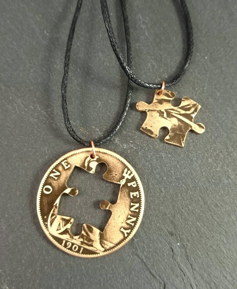 Jigsaw pendants puzzle necklaces jigsaw jewellery gift for Etsy