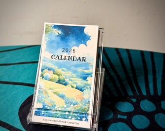 Mini Desk Calendar 2026 | nature | whimsical | cozy | cute landscape art