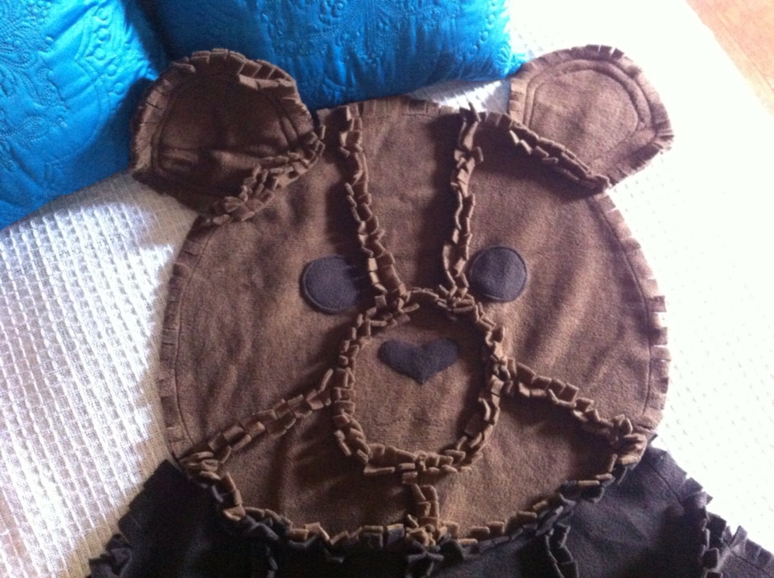 Fleece Brown Bear Rag Quilt/blanket Throw Etsy