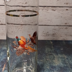 Pheasant martini cocktail pitcher-mid century barware-elegant retro cocktail mixer