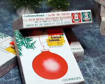 Vintage Commodore brand Christmas ornament boxes-several boxes for retro display