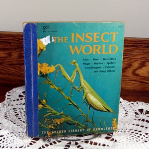 Insect World- Golden Library of Knowledge-child&#39;s book-nonfiction-1959
