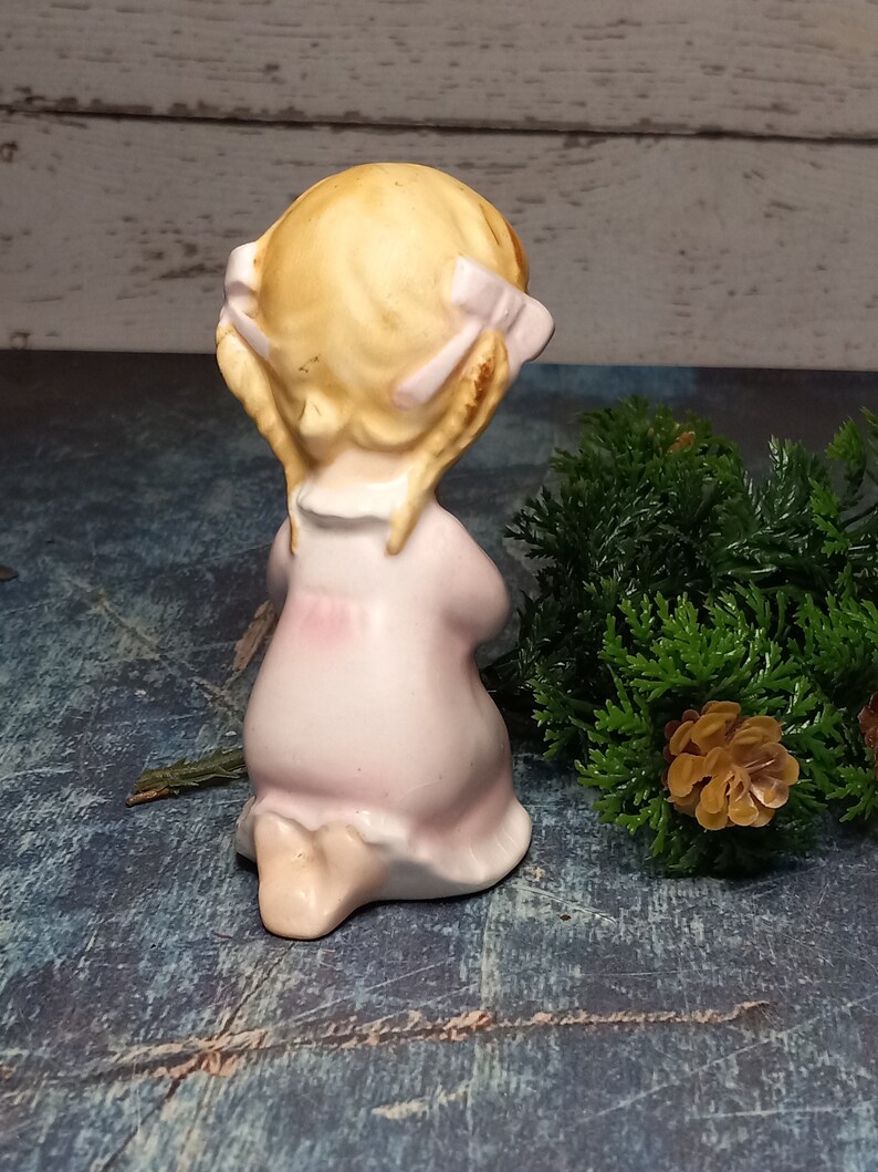 Lefton Praying Girl Figurine With Pink Nitegown-numbered 3109-made in ...