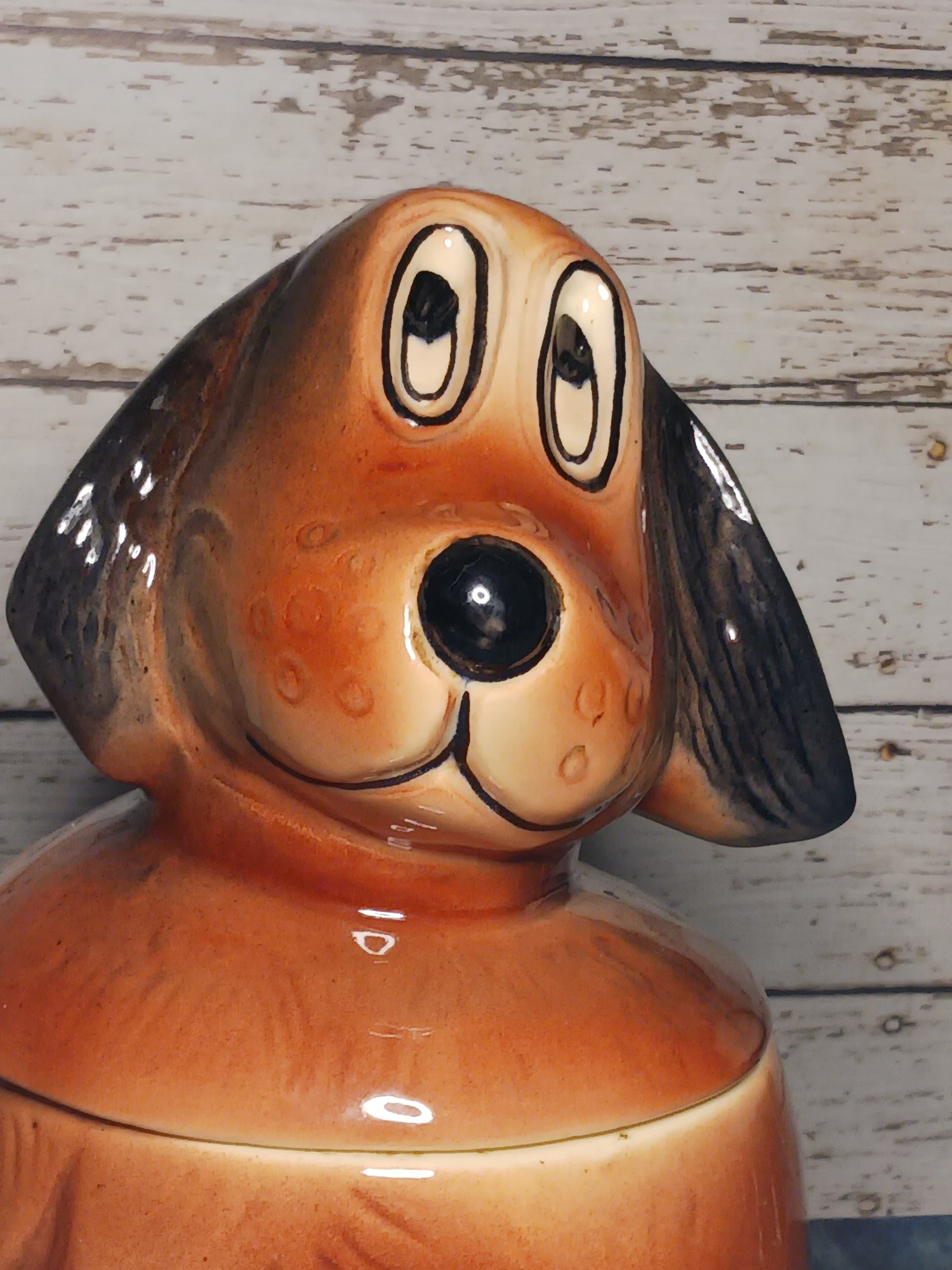 クッキージャー　ヴィンテージ ウサギ　レトロ　ビスクマジック　USA 1960s USA vintage】McCoy クッキージャー ビーグル犬