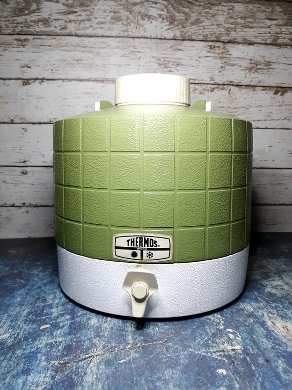 Thermos brand avocado green cooler dispensermid century picnic gear by