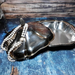 Sheffield Silver Co covered dish-vintage party service-canapes-acorn finial