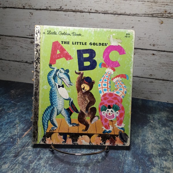 The Little Golden Book ABC Book-1981 copy of 1951 storybook-mid century graphics