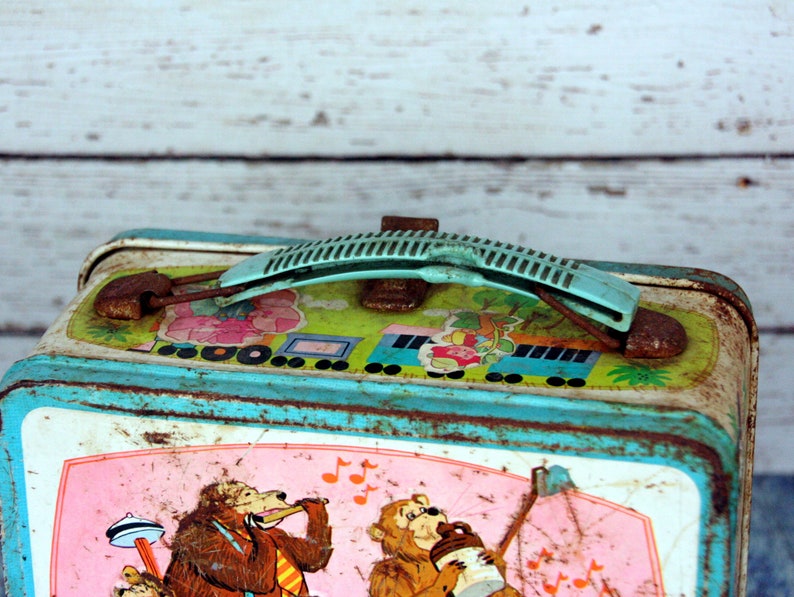 Walt Disney World vintage lunchbox with wonderful rust-mid century graphics-small small world image 5