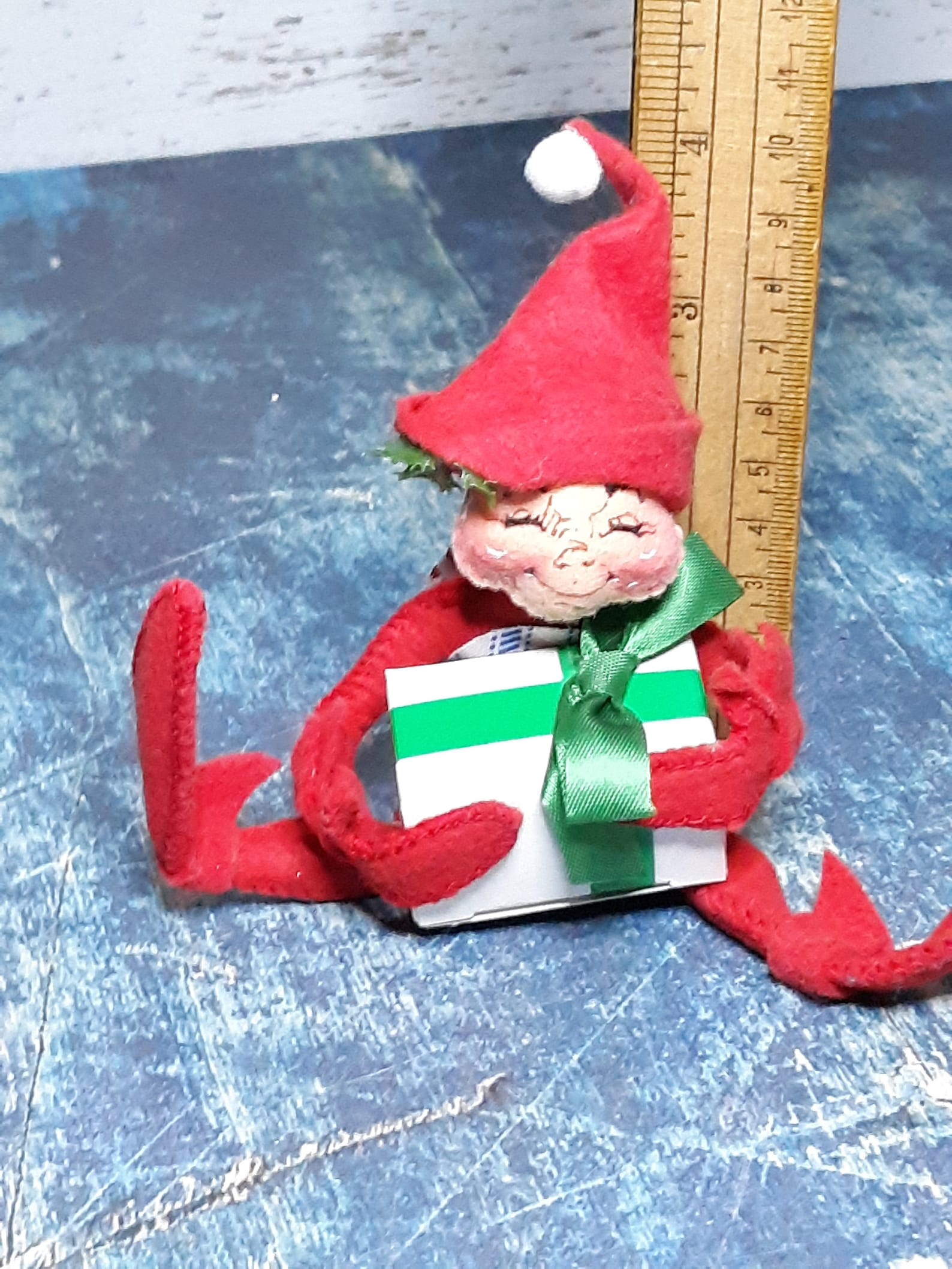 Vintage Annalee Christmas elf in bright cherry red-hand | Etsy