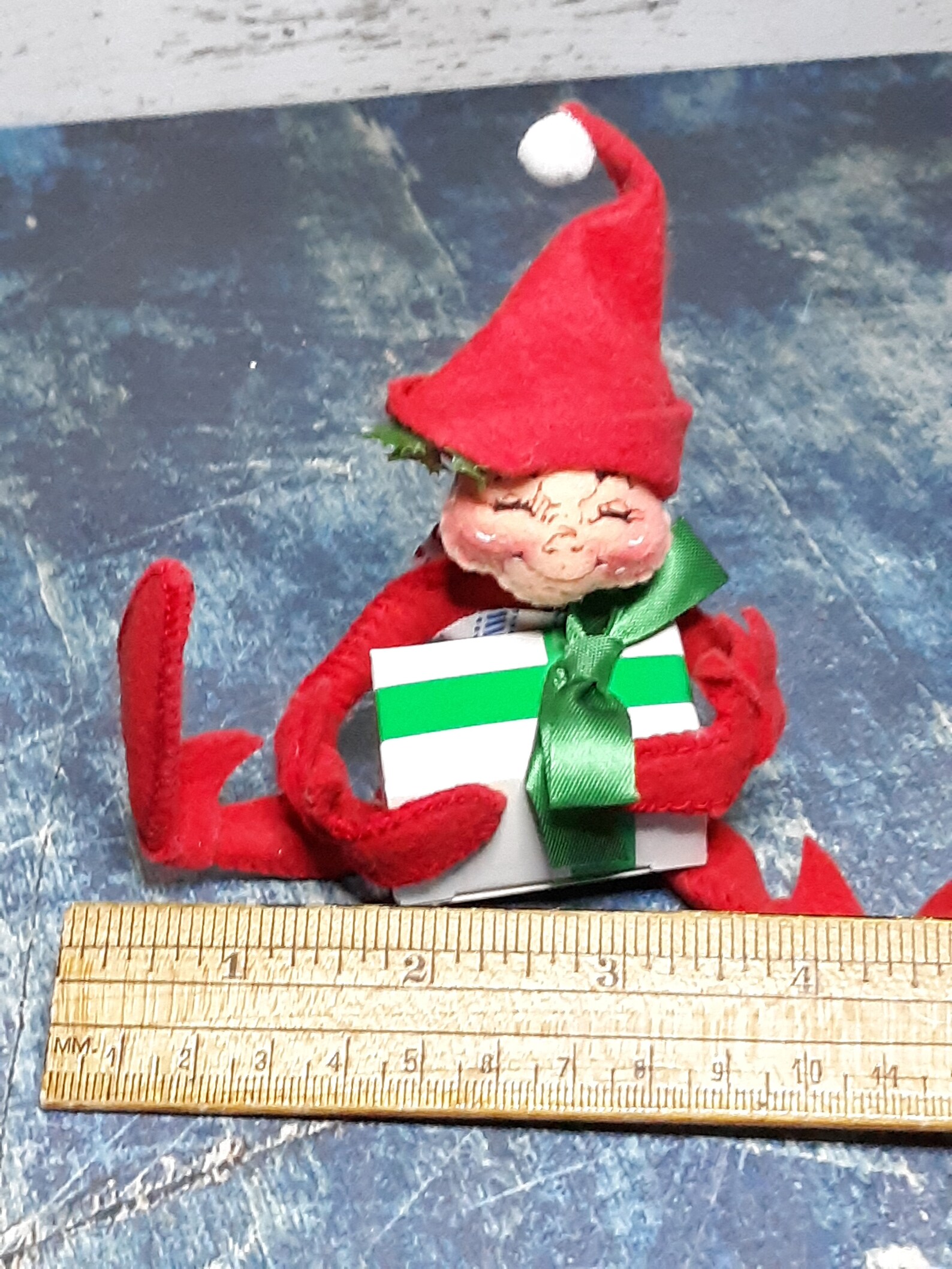 Vintage Annalee Christmas elf in bright cherry red-hand | Etsy