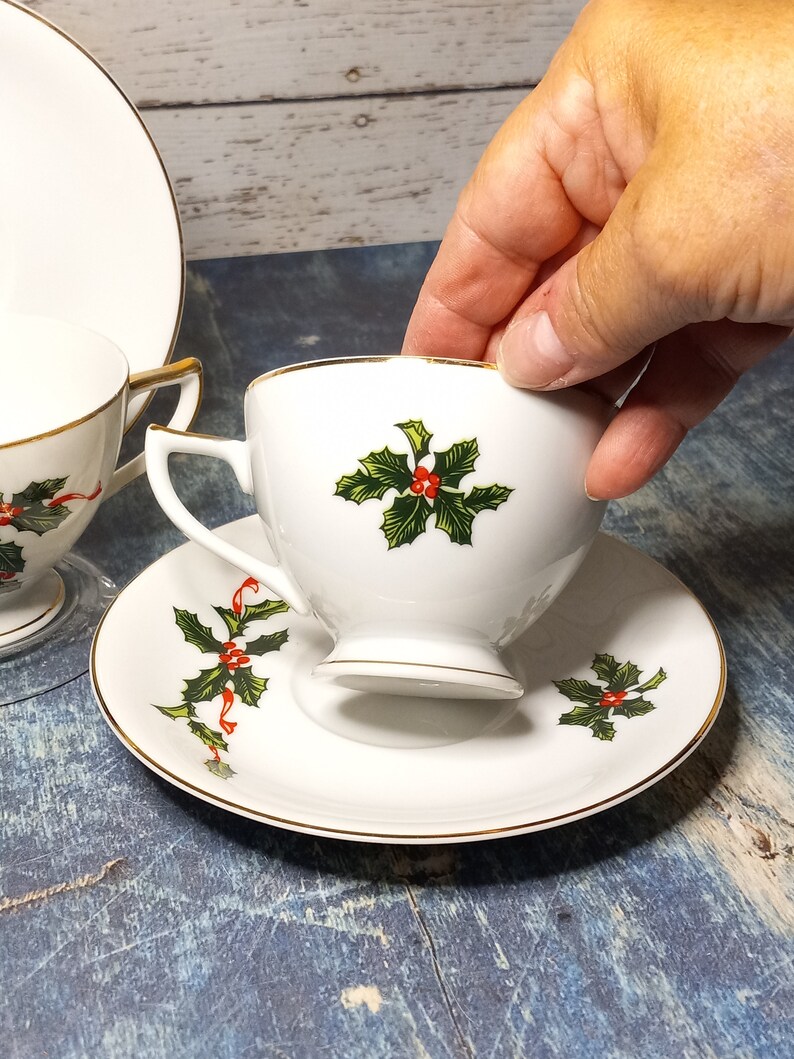 Set of 2 Lefton Christmas Teacup and Saucer Setsholly and Etsy