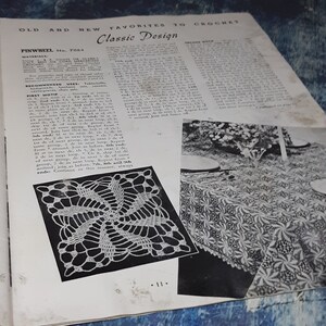 Vintage Old and New Favorites-Crochet pattern booklet-lace crochet-antique craft magazine