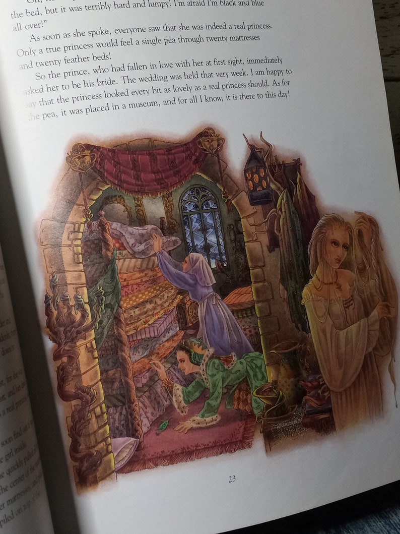 The Classic Hans Christian Andersen book-vintage childrens literature-1990 Sheila Black-Courage Books-frameable illustrations image 7