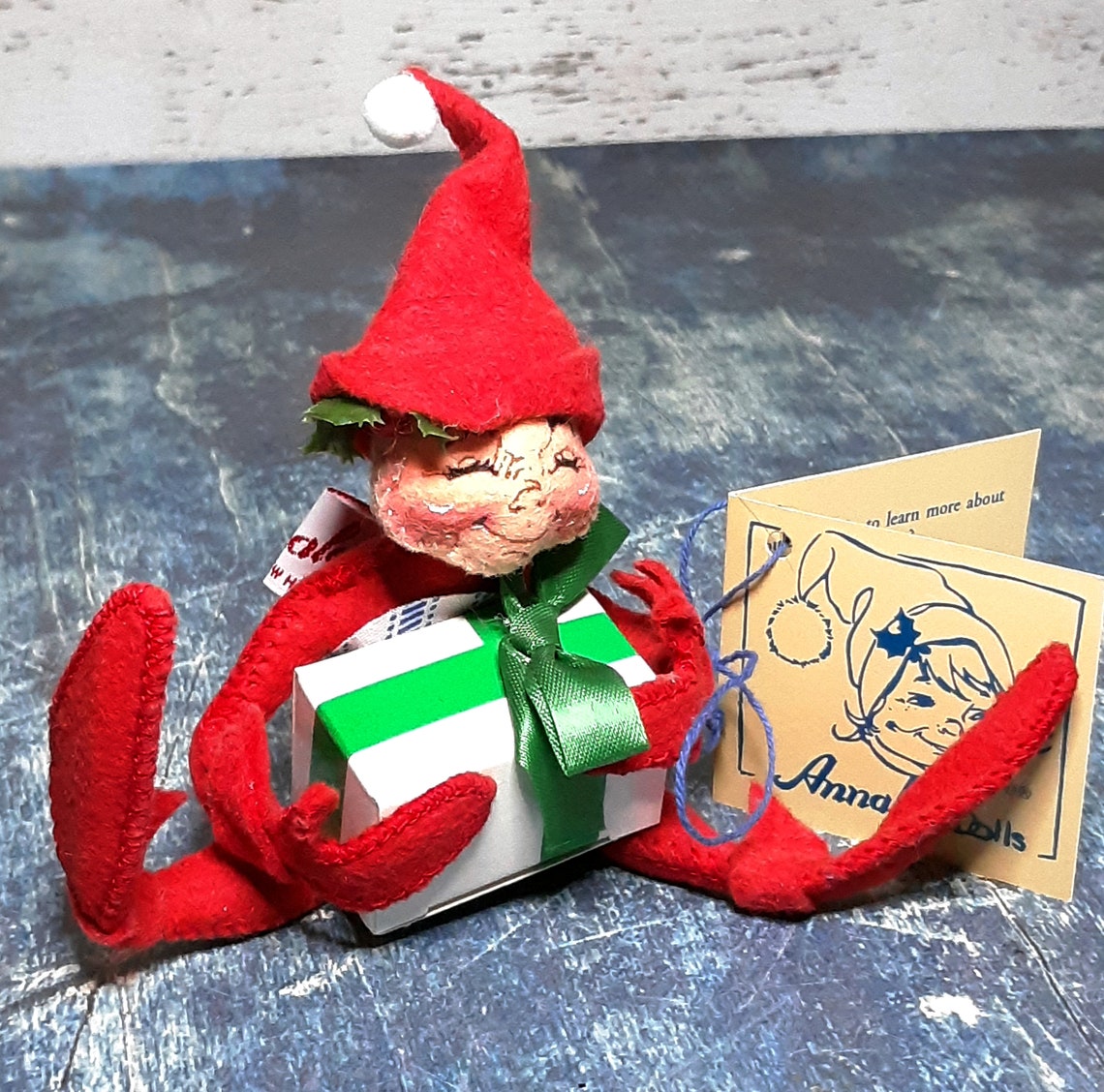14in Christmas Swirl Elf - Red - Dolls