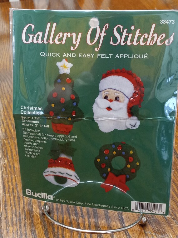 Bucilla Christmas ornament felt and sequin applique kit4 holiday