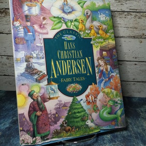 The Classic Hans Christian Andersen book-vintage childrens literature-1990 Sheila Black-Courage Books-frameable illustrations image 1