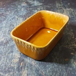 California USA pottery J24 mustard yellow-dripglaze planter-vintage decor