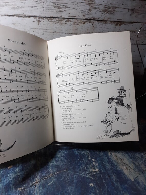 A Cat Came Fiddling book-vintage hardcover musical book for children-Paul Kapp and Irene Haas-1956 Il_570xn