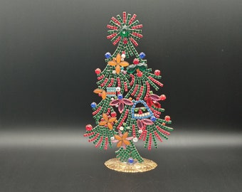 Czech Rhinestone  Tree vintage christmas decorations Rhinestone Christmas Tree, Vintage Rhinestones jeweled