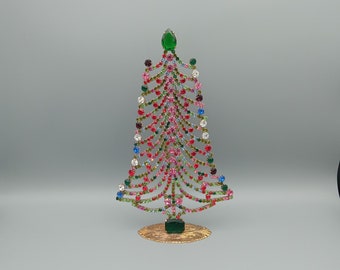 Christmas Tree,Czech Rhinestone  Tree vintage christmas decorations Rhinestone Christmas Tree, Vintage Rhinestones jeweled