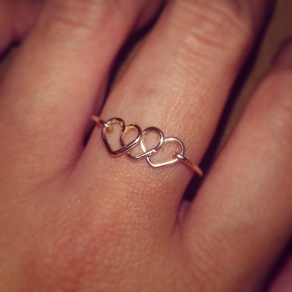 Triple Heart Ring