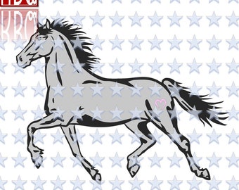 Horse SVG, Running Horse, Horse Clipart, Dream Horse, Horseback Fun, cute Digital Download Cut file dxf EPS Jpeg PNG Vector commercial use