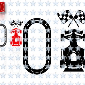 Racebaan auto, racebaan, feestvarken, raceauto racebaan, vlag, gesneden bestand digitale download SVG eps DXF pdf PNG Jpeg Vector commercieel gebruik
