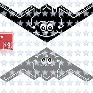 B2 Bomber Plane Planes Triangle cute Cut File Direct Download SVG dxf EPS Jpeg PNG Vector commercial use