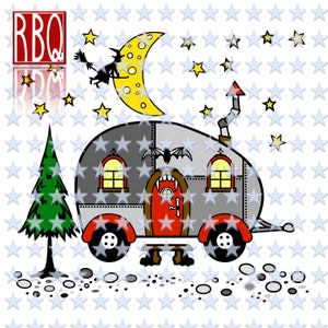 Campista de bruxa, clipart de acampamento, bruxa de acampamento, bruxa ao ar livre, arquivo de corte digital da lua Baixar SVG dxf EPS Jpeg pdf PNG uso comercial de vetor