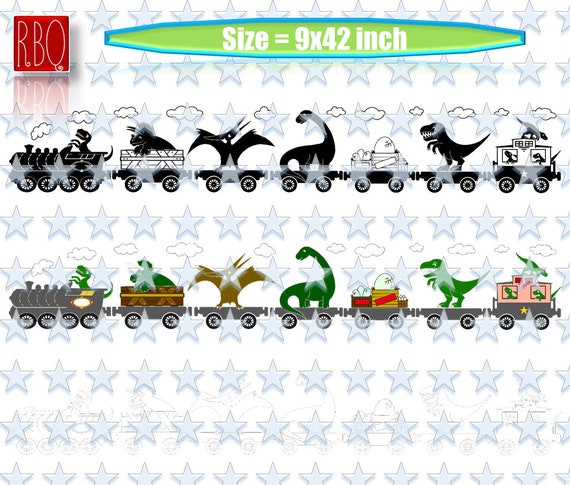 Download Train Dinosaur Banner Dinos Riding Trains Dino 9x42 Inch Etsy 3D SVG Files Ideas | SVG, Paper Crafts, SVG File