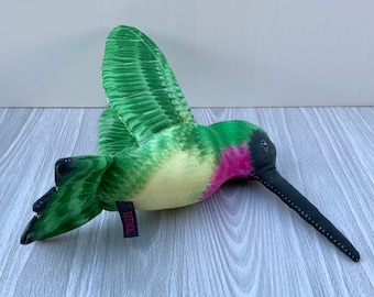 Handmade Ruby-throated Hummingbird Plush Toy: Whimsical Cotton