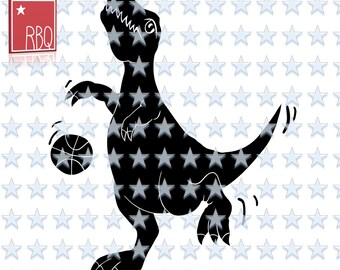 T-Rex Basketball SVG: Dinosaur Cut File for Dino Lovers (Commercial Use)