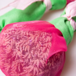 Decorative Lavender Bags - Bags for drawers and cabinets - Lavender Flowers in bunches packed with fabric