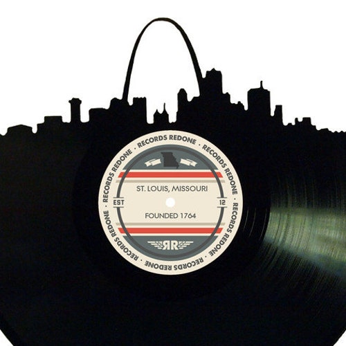 St Louis Skyline Records Redone Label Vinyl Record Wall Art ...