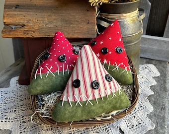 PDF * WATERMELON ORNAMENTS - #255 - Patriotic Summer Pattern -- Cyndy Fahey Designs - Sewing instructions - Fabric  Bowl Filler Digital