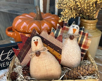 PDF * TOM & HENNIE Turkey Pattern #265 - Thanksgiving  2  styles -Bowl Filler  - Cyndy Fahey Designs - Instructions - Sewing
