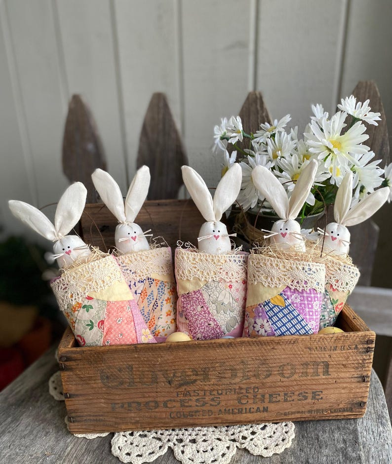 PDF * EASTER BUNNY Pattern Spring Bowl Filler Tutorial Rabbit Sewing ...