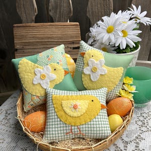 PDF* EASTER CHICK Pillow Pattern - #305 - Spring Easter Basket Sewing Directions,  Peeps Bowl Filler, Small Pillow