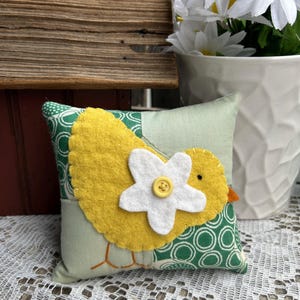 CHICK PILLOW -5" Small Easter Basket Pillow - Peep Dough Bowl Filler