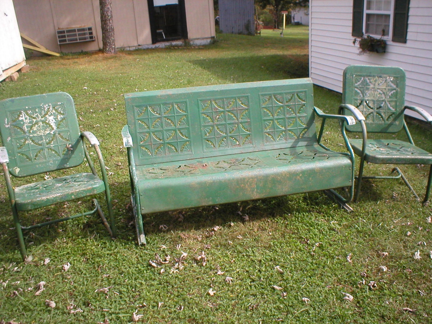 Vintage Metal Porch Glider Etsy